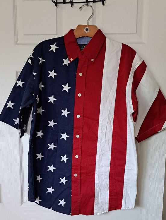 RedHead Other - RedHead Americana Star & Stripe Button-Down Shirt - Red, White, Blue